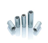 Lot de 20 écrous filetés M6 x 20 mm - En acier galvanisé - Écrous de connexion hexagonaux - Manchons filetés - Manchons d'écartement pour la maison, les appareils de bureau et autres machines