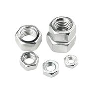 Lot de 20 écrous hexagonaux M12 (12 mm) en zinc blanc pour boulons et vis, écrous complets avec filetage grossier DIN 934