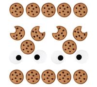 Lot de 20 écussons à repasser pour vêtements, cookies, biscuits, patchs en tissu brodés pour le carnaval, pour décorer ou réparer des vêtements