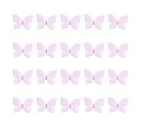 Lot de 20 écussons brodés en forme de papillon à coudre pour couture, loisirs créatifs, robe de mariée, embellissement, fournitures d'artisanat