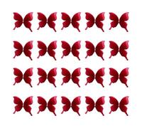 Lot de 20 écussons brodés en forme de papillon à coudre pour couture, loisirs créatifs, robe de mariée, embellissement, fournitures d'artisanat