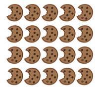 Lot de 20 écussons thermocollants en tissu pour biscuits, motifs de monstres miettes, autocollants mignons de dessin animé, pour décorer ou réparer des vêtements