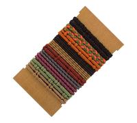 Lot de 20 élastiques à cheveux tressés multi-usages - Accessoires pour cheveux - Fournitures d'artisanat pour un look tendance au quotidien et décontracté