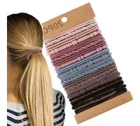 Lot de 20 élastiques pour queue de cheval - Bracelet bohème rétro - Pour cheveux épais - Pour femmes et filles - Pour le yoga, le travail, la randonnée, les voyages, la cuisine, la vie quotidienne