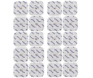 Lot de 20 électrodes 5x5 cm axion | Compatible avec les appareils Beurer et Sanitas | Kit de remplacement réutilisable pour votre électrostimulateur | TENS et EMS | Electrostimulation anti douleur