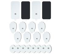 Lot de 20 électrodes TENS - Réutilisables - Sans latex - Non irritants - Pour masseur TENS - Connecteur standard de 3,5 mm - Compatible avec Belifu, Brilnurse TENS