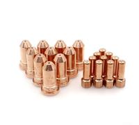 Lot de 20 embouts de buse d'électrode plasma 1,4 mm pour torche de coupe PT100 IPT-100 avec 10 électrodes et 10 buses, compatible avec le coupe-plasma WS OEM
