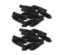 Lot de 20 embouts de câble de frein pour vélo - En caoutchouc - Anti-poussière - Noir