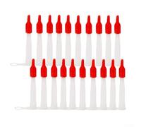Lot de 20 embouts de calfeutrage en silicone avec vis rouge refermable pour cartouches EU3 pour application de calfeutrage, mastic et mastic