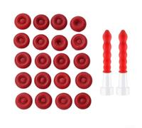 Lot de 20 embouts de calfeutrage en silicone rouge pour économiser la colle - Embouts de calfeutrage réutilisables pour tubes de mastic - Idéal pour les joints de carrelage et les joints de sol