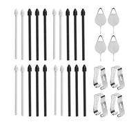 Lot de 20 Embouts de Rechange avec Pointes de Stylet, Kit de Remplacement pour Note10 Note10+ S6 T860 T865, Installation Simple, Suffisant pour Le Remplacement (Black)