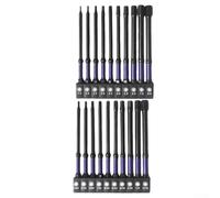 Lot de 20 embouts de tournevis hexagonaux magnétiques avec étui de rangement, tailles métriques et SAE de 1,5 mm à 8 mm et tige hexagonale de 5/64" à 5/16", 1/4" pour tournevis et (B)