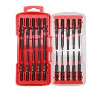 Lot de 20 embouts de tournevis magnétiques avec boîte de rangement - Croix, fente, hexagonale, pour Torx, SQ, PH, Y, PZ - pour pilotes et outils à main (C)