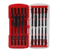 Lot de 20 embouts de tournevis magnétiques avec boîte de rangement - Croix, fente, hexagonale, pour Torx, SQ, PH, Y, PZ - pour pilotes et outils à main (B)