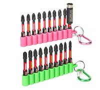 Lot de 20 Embouts de Vissage Pozidriv Résistants aux Chocs 50 mm PZ1 PZ2 PZ3 Magnétique Embout de Tournevis pour Visseuse Tige Hexagonale 1/4” avec Porte Embout de 60mm et Bandes Souples à Suspendre