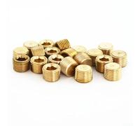 Lot de 20 embouts filetés mâles en laiton de 0,3 cm avec tête hexagonale interne pour terminaison et bouchage de tuyaux