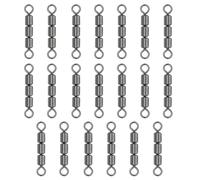 Lot de 20 émerillons en cuivre haute vitesse à 3 rouleaux à roulement triple émerillons en métal pour pêche à la plage (3/0#)