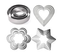 Lot de 20 emporte-pièces à biscuits, moule à gâteau, moule à biscuits, moule à biscuits, machine à biscuits en forme de fleur, moule à biscuits d'amour