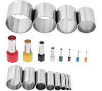 Lot de 20 emporte-pièces ronds en acier inoxydable pour travaux manuels en forme de cercle pour argile polymère, poterie en argile polymère, mini trous et anneaux pour loisirs créatifs, céramique