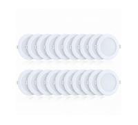 Lot de 20 encastrables LED 6W 600 lumens Blanc naturel pour plafond intérieur, chambre, salon, bureau, couloir, cuisine