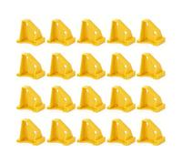 Lot de 20 entretoises professionnelles pour sol avec espace de 6,3 mm et 1,27 cm, triangles, durables, réutilisables, outils d'installation pour sols stratifiés, planches de vinyle, bois dur (jaune)