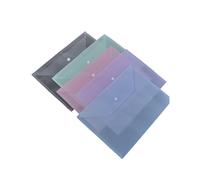 Lot de 20 enveloppes A4 réutilisables en plastique transparent pour l'école, le bureau