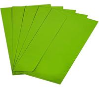 Lot De 20 Enveloppes Colorées Avec Fermeture Adhésive, Enveloppes De Couleur Pour Lettres, Cartes Postales, Faire-Parts, Carte De Voeux, Taille Dl 110 X 220 Mm (Vert Clair)