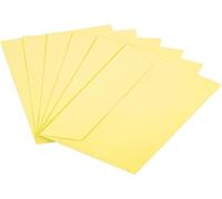 Lot De 20 Enveloppes Colorées Avec Fermeture Adhésive, Enveloppes De Couleur Pour Lettres, Cartes Postales, Faire-Parts, Carte De Voeux, Taille C6: 114 X 162 Mm (Jaune Clair)