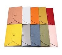 Lot de 20 enveloppes en papier kraft colorées avec fermoir en forme de cœur - Pour cartes postales, 20pcs
