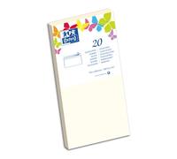 Lot de 20 enveloppes Oxford 110x220 beige auto adhesive beige