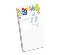 Lot de 20 enveloppes Oxford 110x220 beige auto adhesive blanc