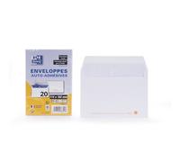 Lot de 20 enveloppes Oxford 114x162 auto adhesive precasee - blanc