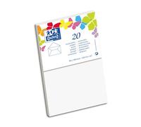 Lot de 20 enveloppes Oxford 90x140 gommee patte pointue de visite blanc