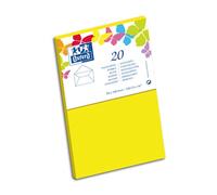 Lot de 20 enveloppes Oxford 90x140 gommee patte pointue de visite jaune