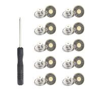 Lot de 20 épingles à boutons pour pantalons en jean, sans couture, ajustement parfait, remplacement de tendeur de bouton de jean, clips métalliques réutilisables réglables, épingles pour tête de de de
