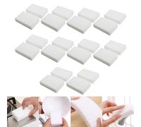 Lot de 20 éponges de nettoyage en mousse mélamine multi-usages pour évier de cuisine, salle de bain, réfrigérateur et hotte de cuisine, blanc