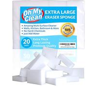 Lot de 20 éponges Magiques de Nettoyage Extra Larges - 2 Fois Plus épaisses, 2 Fois Plus durables, en mélamine - pour différentes Surfaces - pour Baignoire, Sol, plinthe, Salle de Bain, Mur