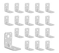 Lot de 20 équerres en acier inoxydable galvanisé pour charges lourdes, 50 x 50 x 35 x 1,8 mm, équerre en métal à 90 °, pour fixation et réparation