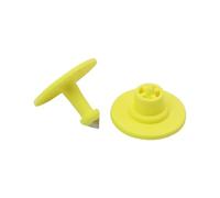 Lot de 20 étiquettes Auriculaires Anti-Chute for porcelets et Moutons, sans Inscription, avec Boucles d'oreilles à tête cuivrée, for l'identification des Animaux de Ferme.(Blanc)