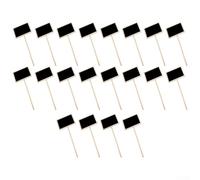 Lot de 20 étiquettes en bois réutilisables pour noms de plantes de jardin, prix floral et affichage de messages personnalisés lors de rassemblements (rectangulaire)