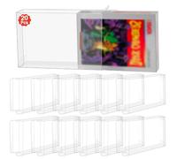 Lot de 20 étuis de protection en plastique transparent pour cartouche Atari 2600 7800