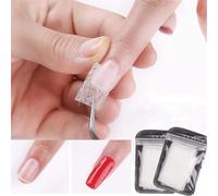 Lot de 20 extensions en fibre de soie légère pour ongles - Accessoire de salon - Fibre de manucure féminine - Portable Suite Pala - Kit d'ongles en verre - Fibre blanche