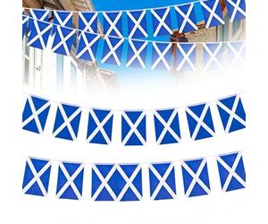 Lot de 20 fanions de drapeau écossais, décorations de nuit de brûlure, coupe du monde de football européen, décoration de fête de football, fanions écossais double face, pour fêtes de rue, festivals