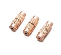 Lot de 20 fermoirs à vis en laiton 12 x 4 mm, embouts de cordon, connecteurs pour fabrication de bracelets et de colliers, accessoires, or rose