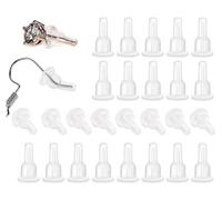 Lot de 20 fermoirs de boucles d'oreilles en silicone longs et capuchons de protection (2 pièces)