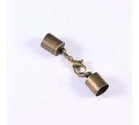 Lot de 20 fermoirs mousquetons en cuir pour la création de bijoux DIY, avec embouts sertis.