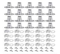 Lot de 20 fermoirs rotatifs de qualité marine avec œillets en laiton nickelé pour voiliers et utilisation marine en plein air