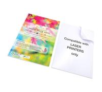 Lot de 20 feuilles autocollantes en vinyle mat étanche au format A4 pour impression laser uniquement Blanc