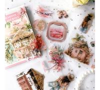 Lot de 20 feuilles autocollantes pour Scrapbooking Accessoires Scrapbook Stickers Ta Merry Bullet Journaling Accessoires Autocollants Décoratifs pour Journaling,Album DIY (Travel Series4)
