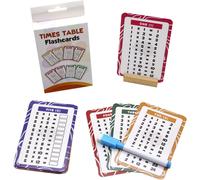Lot De 20 Feuilles D'Apprentis 1 X 1 - Pour Appren E À Calculer Les Tables De Multiplication - Avec 2 Marqueurs - Réutilisables - Pour Enfants[Z1497]